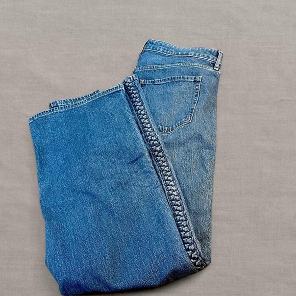 Old Navy Women's High Rise Braided Blue Jeans - Picture 2 of 4